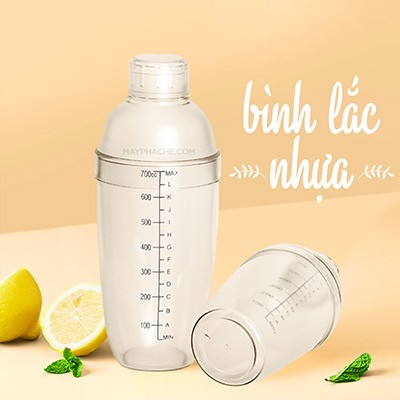 Shaker nhựa sơn đen 700ml