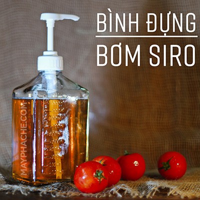 Bình bơm siro đường có pumb 1100ml
