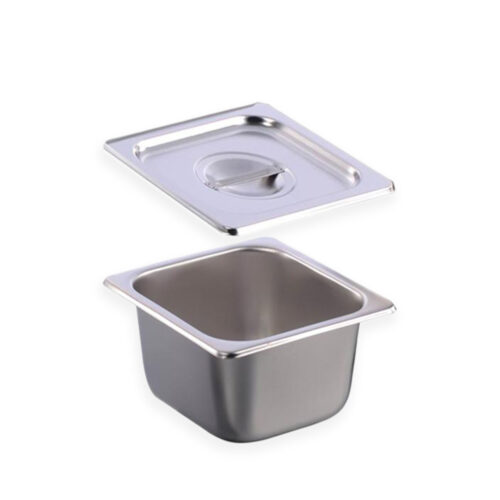 Khay inox nắp nhựa đựng thạch